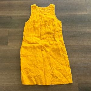 JCREW yellow linen dress